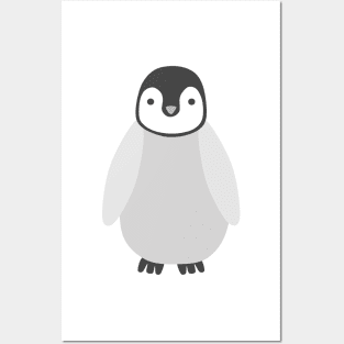 Penguin Chick (white background) Posters and Art